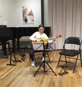 Elle S. DalMaestro's student at a recital