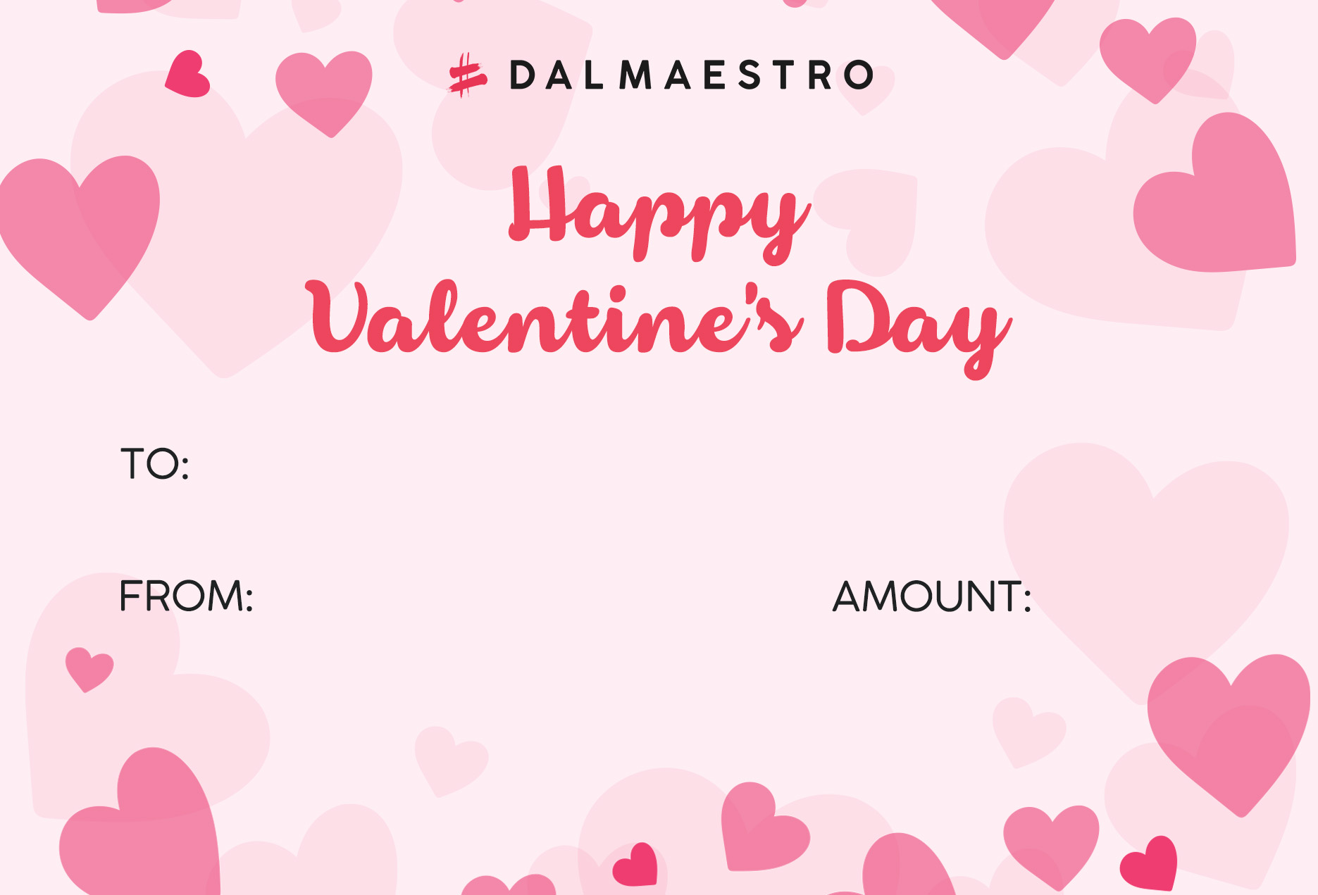 Valentine gift card DalMaestro