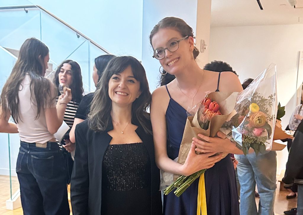 Isabella Ciriello with her teacher Isabella Abbonizio