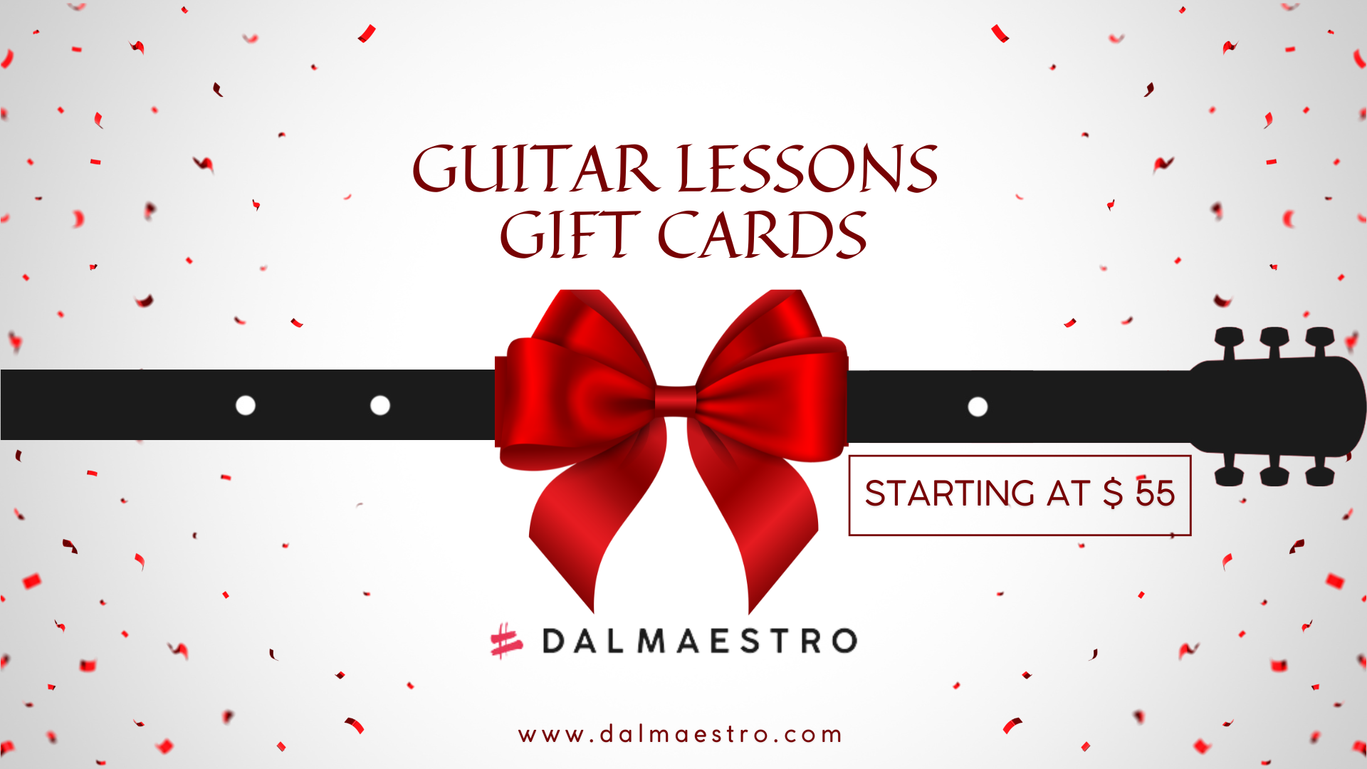 Christmas Guitar Lesson Gift Card